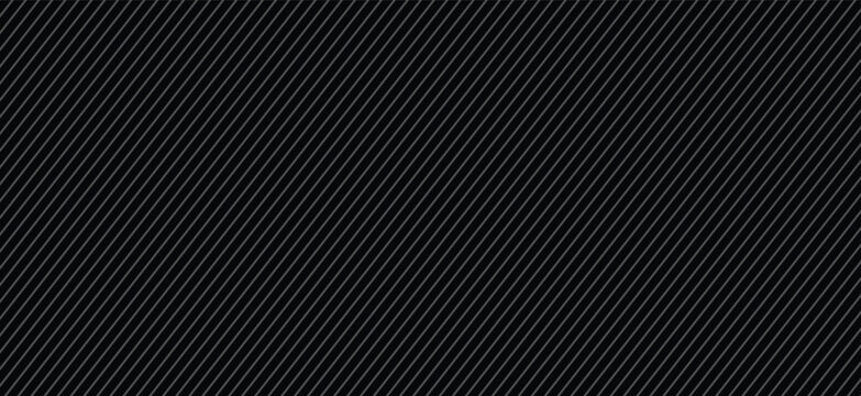 Dark diagonal stripe background. Minimal black line pattern texture. Modern abstract striped backdrop design.
