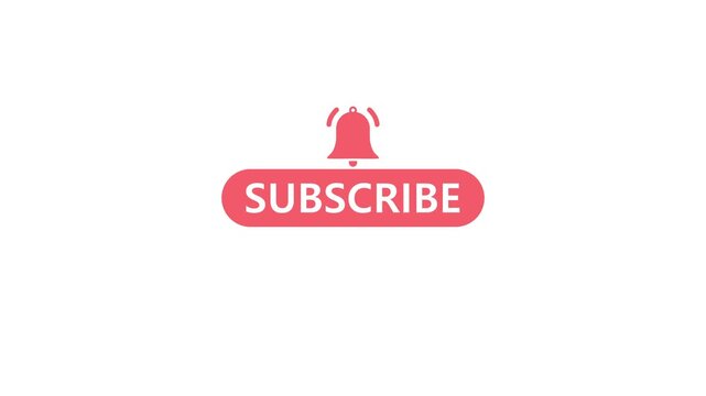Clean Animated Subscribe Button. Pop up and Clicking on a subscribe button, clean UI design and smooth motion graphics.