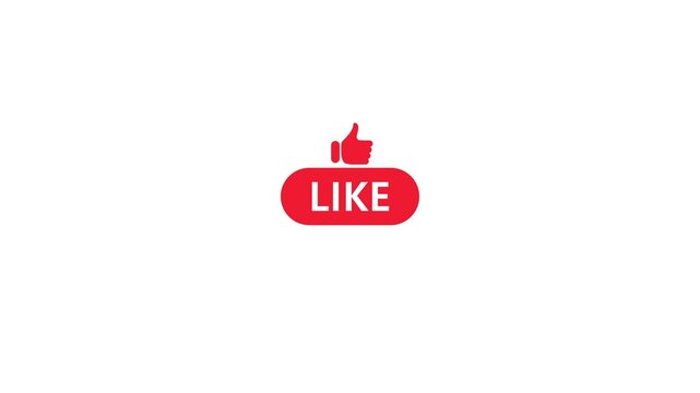 Clean Animated Like Button. Pop up and Clicking on a Like button, clean UI design and smooth motion graphics.