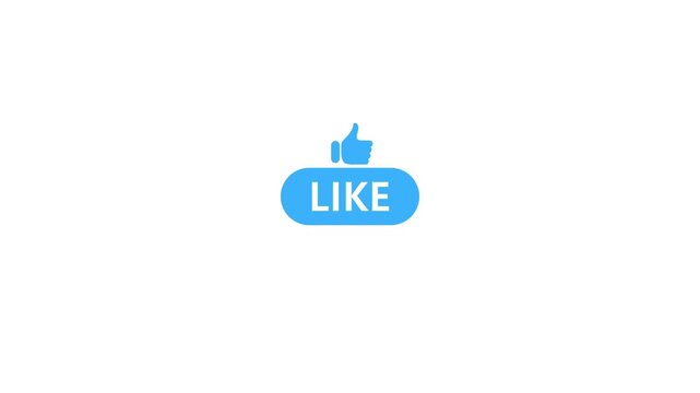Clean Animated Like Button. Pop up and Clicking on a Like button, clean UI design and smooth motion graphics.