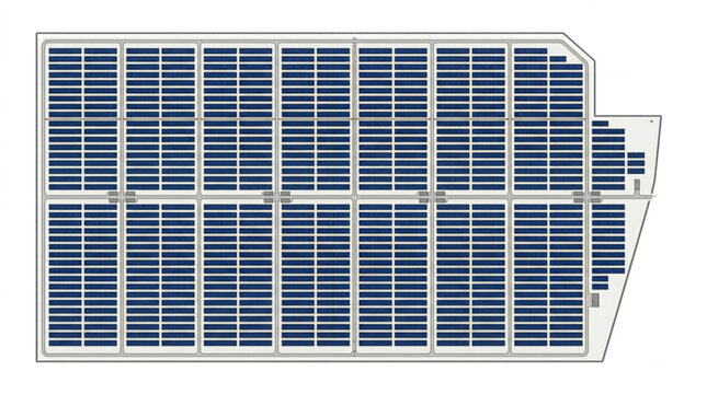 Large array of solar panels for renewable energy generation.