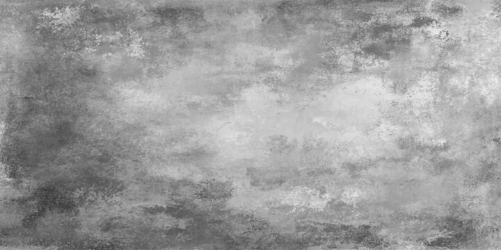 Dark aged concrete grunge wall texture with a rough gray stone pattern and vintage dirty surface design on a blank old paper background