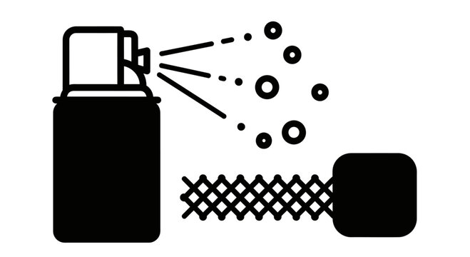 Aerosol Spray Can Icon with Mesh Pattern