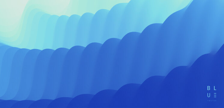 3D wavy background with ripple effect. Cover design template. 3D illustration for brochure, poster, presentation, flyer or banner.