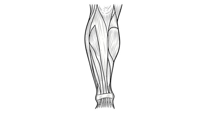 Anatomical Illustration of Human Lower Leg Muscles