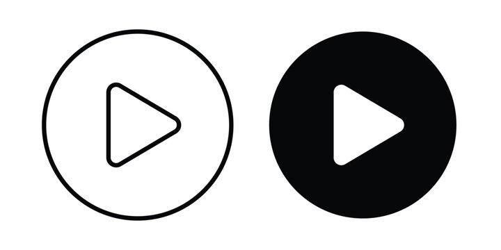 Play icon. Vector icons for design projects
