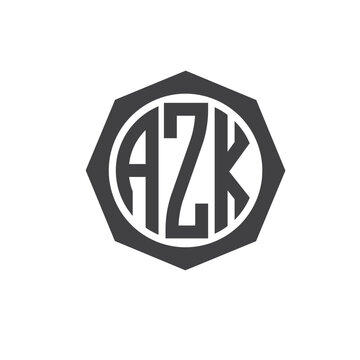 AZK Monogram Initial Letter Logo
