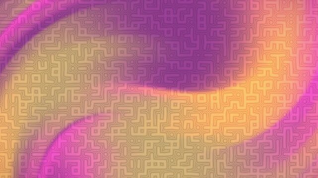 Vibrant puzzle pieces in swirling pattern.