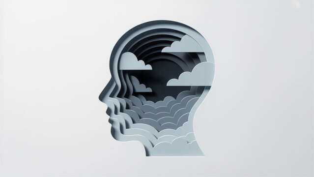 Stylized half-face portrait with futuristic cybernetic eye and metallic texture Vector
