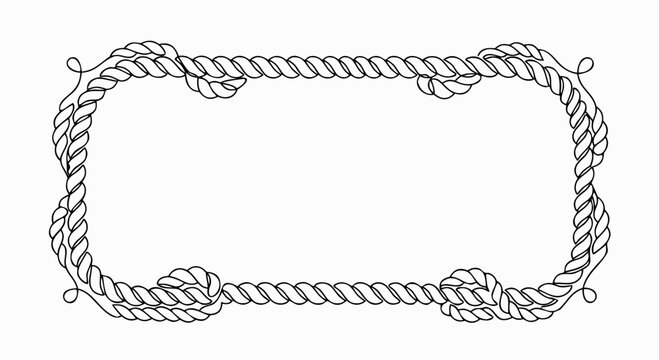 Rope and nautical frame twisted rope border pattern