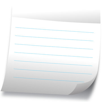 white sticky note with lines