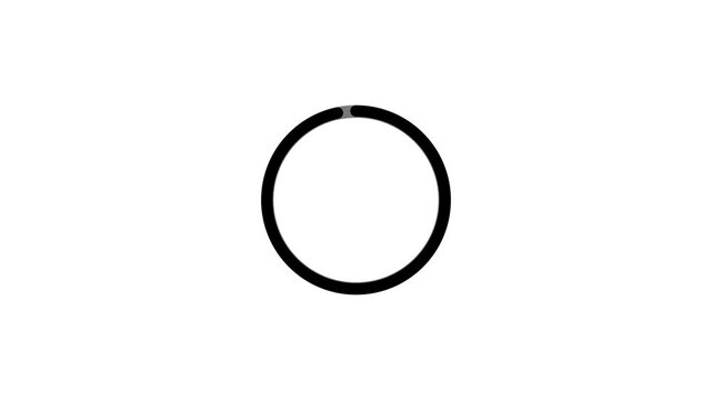 Loading circle icon animation blue background. Progress bar motion graphic and circle rotating loading icon white Round and line loading design background,with video animation.black background.