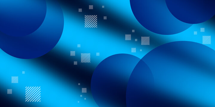 Abstract blue glowing geometric lines on dark blue background. Modern shiny blue circle. Suit for cover, poster, banner, brochure, header, vector modern