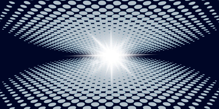 Light BLUE vector illustration which consist of circles. Dotted gradient design for your business. Creative geometric background in halftone style with colored spots.
