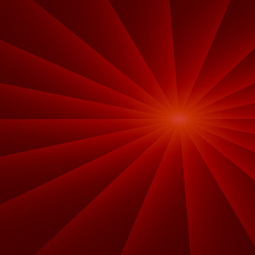 Radiale con raggi rosso rubino e centro luminoso aranciato