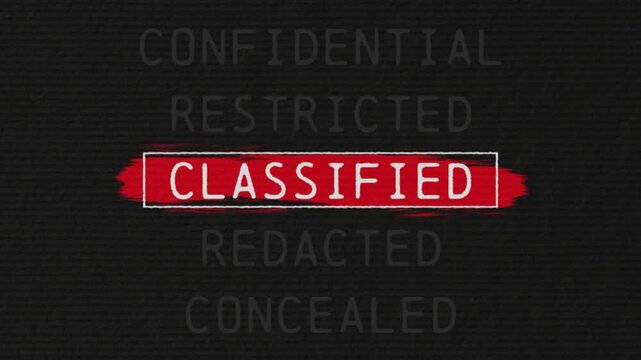 Classified text sequence with documentary style title animation for news topic and trend
