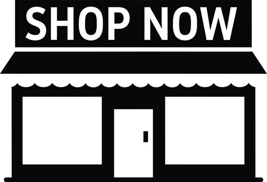 Shop now storefront icon with awning
