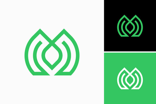 M Leaf Vector Logo Premium 