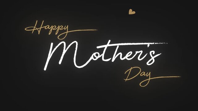 Happy Mother's Day message: Elegant and heartfelt wish, perfect for honoring maternal figures with style. The design uses sophisticated typography and a touch of gold to add a luxurious feel.