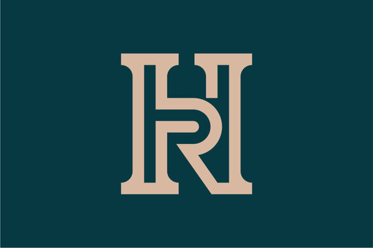 HR Luxury Monogram Outline Logo