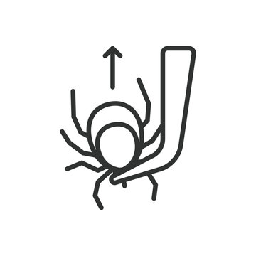 Tick removal icon in line design. tick, removal, parasite, tweezers, insect, lyme, prevention on white background vector. Tick removal editable stroke icon