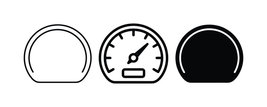 Speedometer Icons: Gauge, Dial, and Indicator Variations for Automotive and Technology Concepts