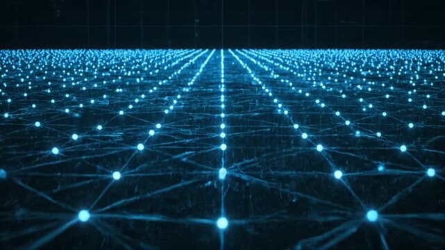 Futuristic Network Connections Technology.