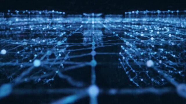 Futuristic Network Connections Web Animation.