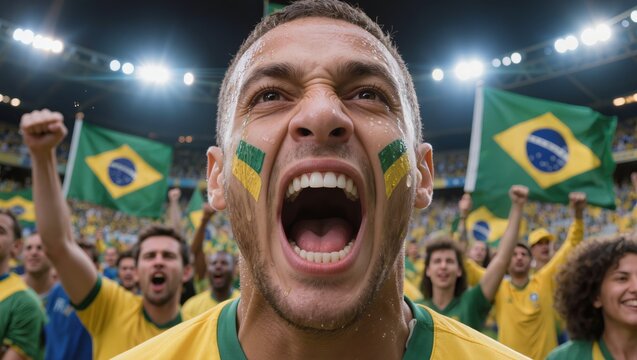 Brazilian football supporter