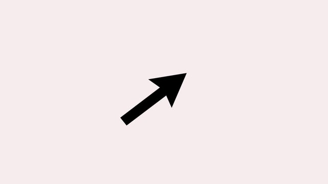 Arrow icon continuous line 4K animation video showing direction and growth on a clean background