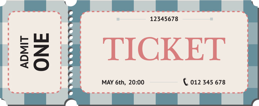 Ticket template for various purposes
