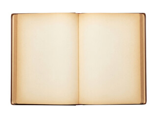 Naklejka premium Open vintage book with empty pages