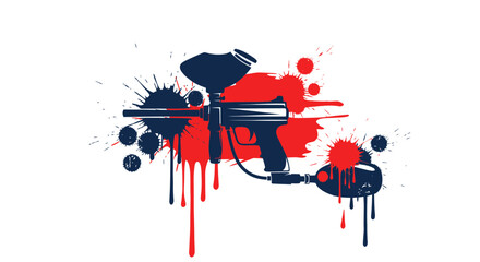 Paintball Gun with Splatter Effect © Giana