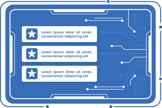 Blue Digital Technology Interface UI Frame with Circuit Design