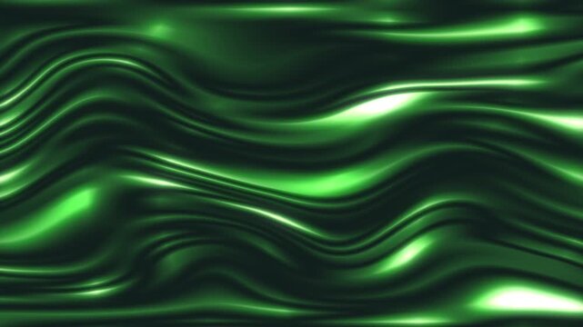 Abstract colorful background - metallic undulating liquid reflecting vibrant surface - looped 4k video