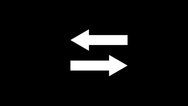 Vector arrows collection .Left or right direction arrow on black background.