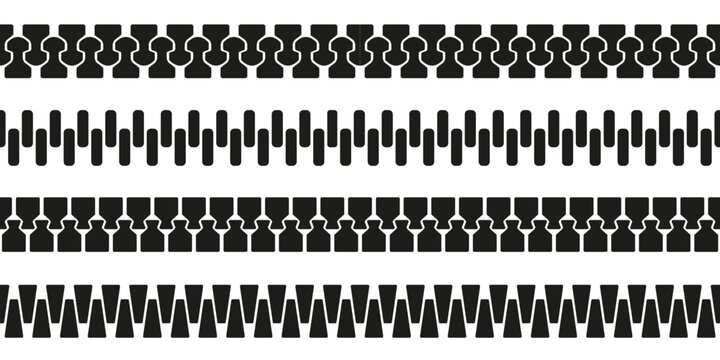 Zipper vector. Zip line set