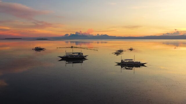 Colorful sunset over the sea .Dramatic sky at sunset. Sunset in the tropics.
