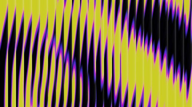 Abstract digital artwork with waveform pattern: An eye-catching abstract digital artwork with a captivating waveform pattern, featuring a dynamic blend of vibrant yellow, purple.