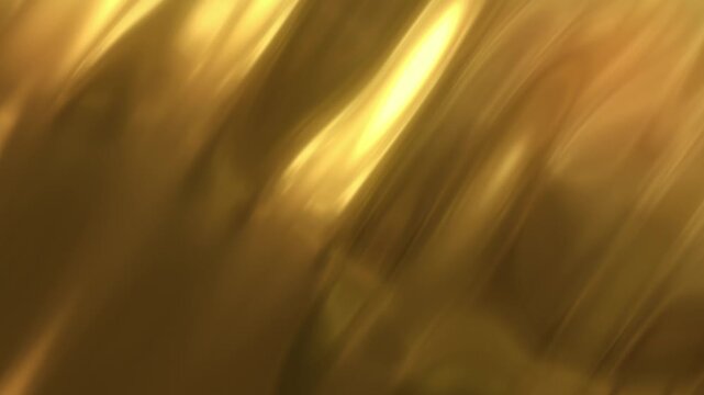 Abstract Gold Liquid Texture Background &ndash; Smooth Slow Motion Loop Animation