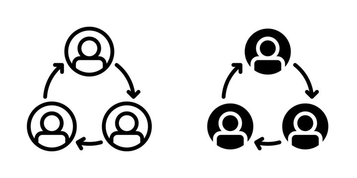 Reorganization icon, element icon for design branding, print, and digital media