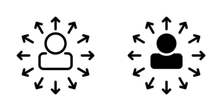 Multitasking icon, element icon for design branding, print, and digital media