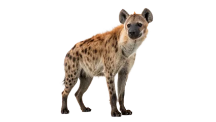 Fototapeten Hyäne Large hyena standing and looking alert for african savanna wildlife nature and predator animal education concepts  © Lobov