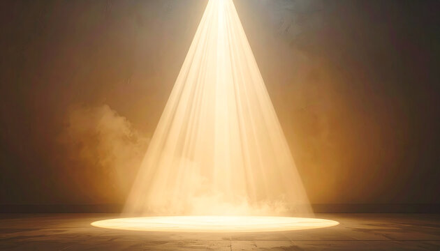 Dramatic spotlight effect in dark setting