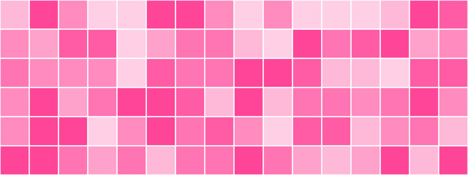 Pink bathroom background for checkered tile toilet and pool vector pattern. Grid banner mosaic for kitchen white ceramic and wall backdrop abstract. Pink bright clean for checkered design floor.