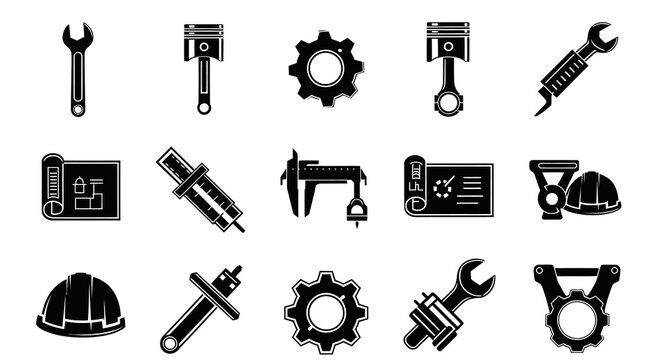 Industrial Mechanical Engineering and Repair Tools Set