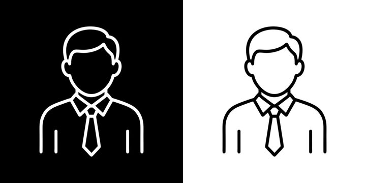 Businessman avatar icon with professional corporate user profile