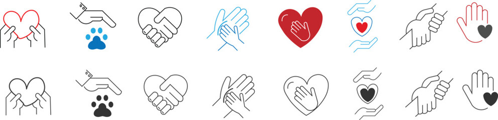 Fototapeta premium Helping Hands and Support Graphics, Friendship. Helping hands and support graphics for humanitarian assistance and care logo 