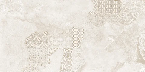Cream vintage patchwork seamless pattern. Retro repeating wallpaper , fabric or ceramic digital print, Grunge background © Vidal