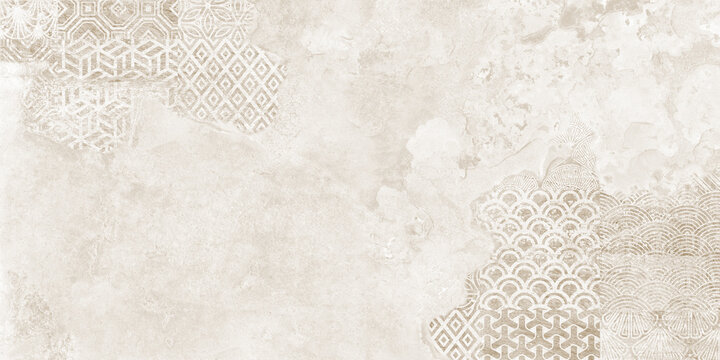 Cream vintage patchwork seamless pattern. Retro repeating wallpaper , fabric or ceramic digital print, Grunge background